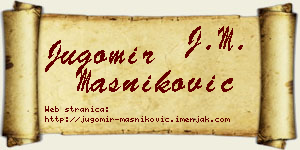 Jugomir Masniković vizit kartica